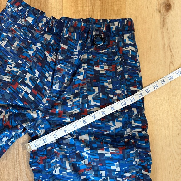 L.L. Bean Boy's Snow Pants Glacier Summit Ink Blue Geo Ski Pants Sz 14 - Picture 6 of 15